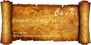 Csatári Kürt névjegykártya